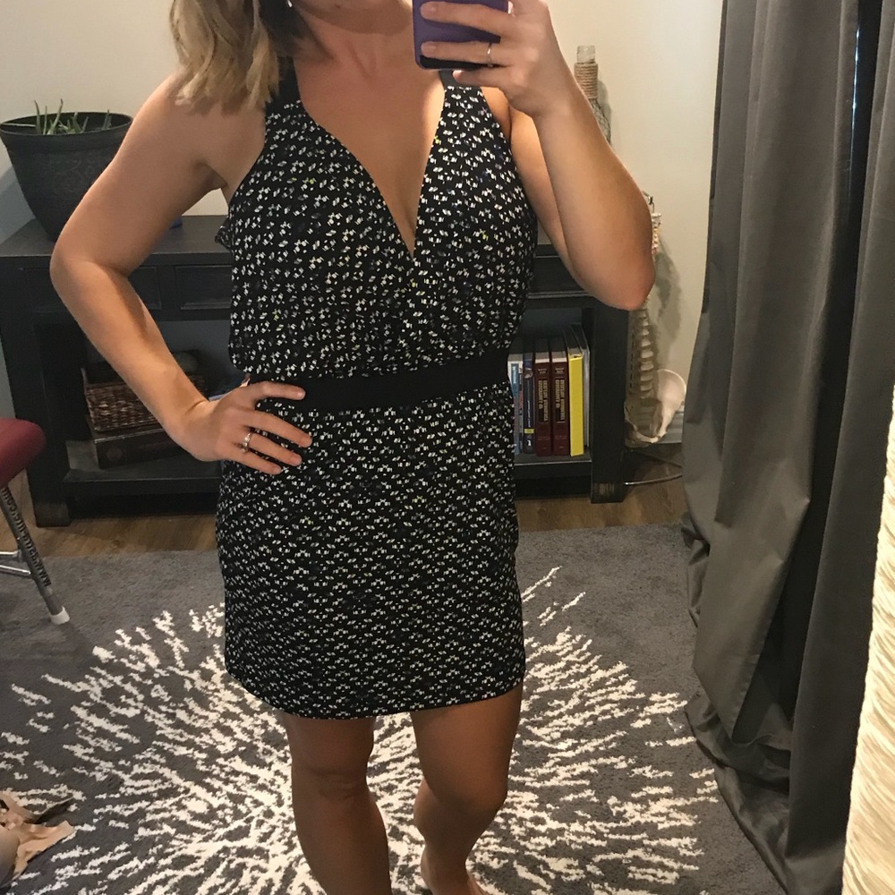 Black dress with multi-colored confetti design 🎉